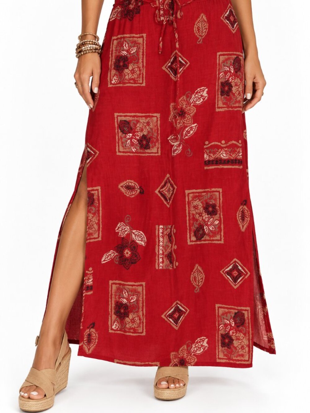 Vintage Maxi Skirt - Side Slits